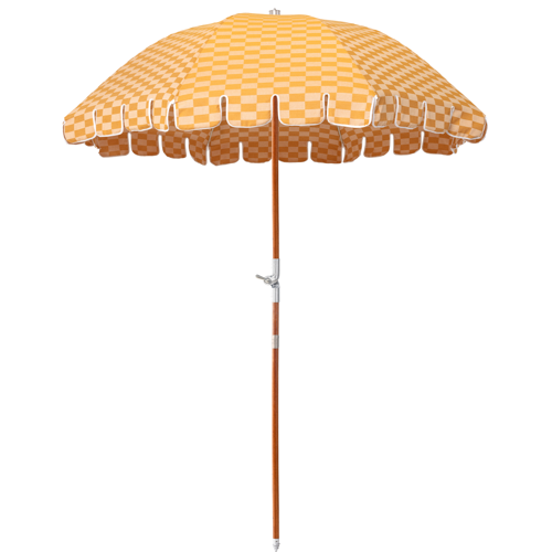 베이리프 Business and Pleasure Co. The Premium Beach Umbrella - Vintage Gold Check