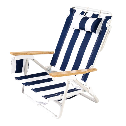 베이리프 Business and Pleasure Co. The Holiday Tommy Chair - Navy Capri Stripe
