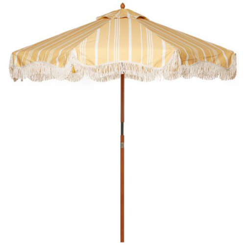 베이리프 Business and Pleasure Co. The Market Umbrella - Vintage Yellow Stripe
